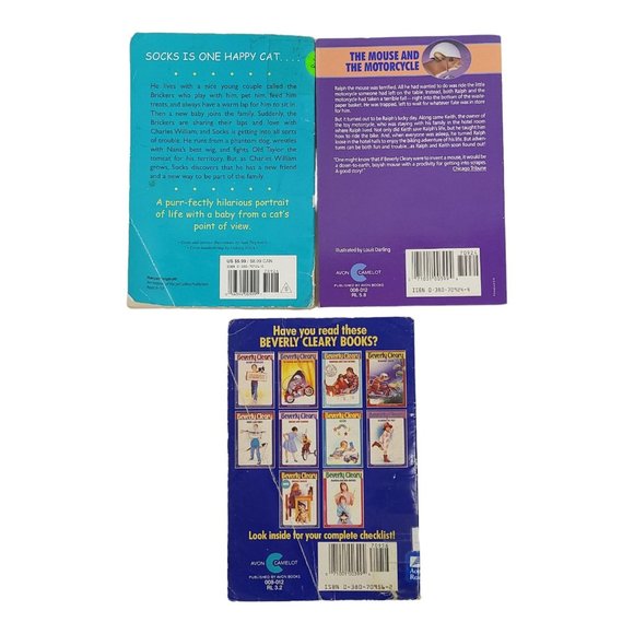 Beverly Cleary The Mouse And The Motorcycle Ramona Quimby Socks Paperback Lot - Picture 2 of 10